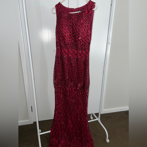 Brand new Formal Burgundy Sequins Dress - Picture 2 of 4